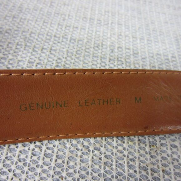 Courtenay Belt Womens Medium Brown Genuine Leather Medallion Vintage Western - Picture 8 of 15
